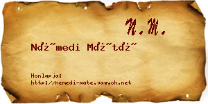 Némedi Máté névjegykártya