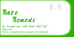 mate nemedi business card